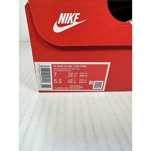 Nike Dunk Low Premium Vintage Red Size 7W FJ4555-100 IN HAND READY TO SHIP - Picture 8 of 8